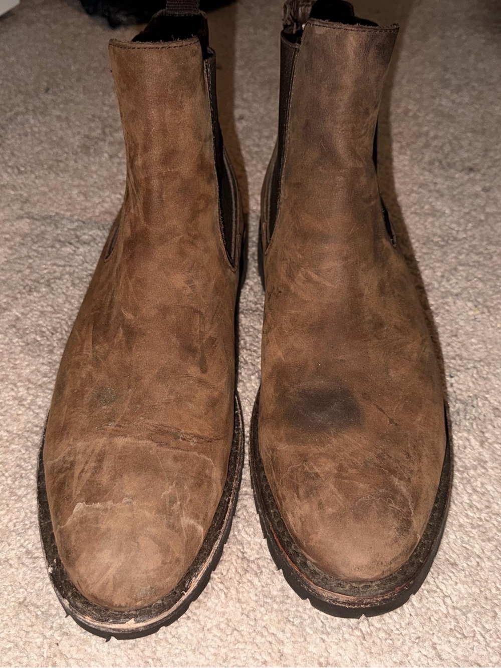 Men's Thursday Boots Brown Chelsea Boots - Classic Slip-On Work Style - Picture 2 of 6